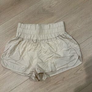 FP Movement by Free People High Waist Beige Shorts